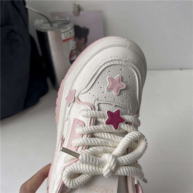 Brand original dopamine star white shoes for women 2024 spring new fashion versatile thick-soled sports and casual shoes Running Sneakers