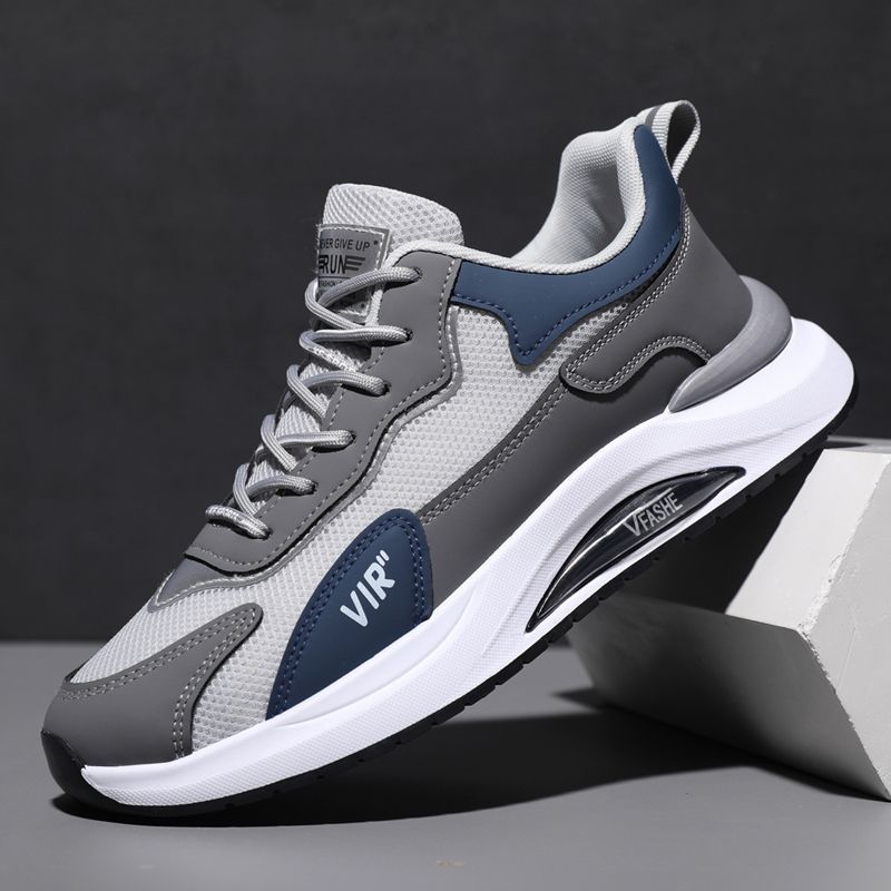 Pinoypeds 2024 Korean Fashion Style Men's shoes Casual Trainers Sporty Calfskin Breathable Lightweight Closed Boy Sneakers Runner Training Footwear Walking Shoes