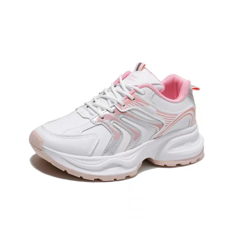 rubber sneakers shoes for women| korean Style| Breathable & Height Increasing rubber Soles| Stylish,Comfortable Footwear for Active Ladies|Best for Daily wear &Casual outfit, Walking Shoes Running Training Girl Closed Sports Shoes Athletic Runner Trainers