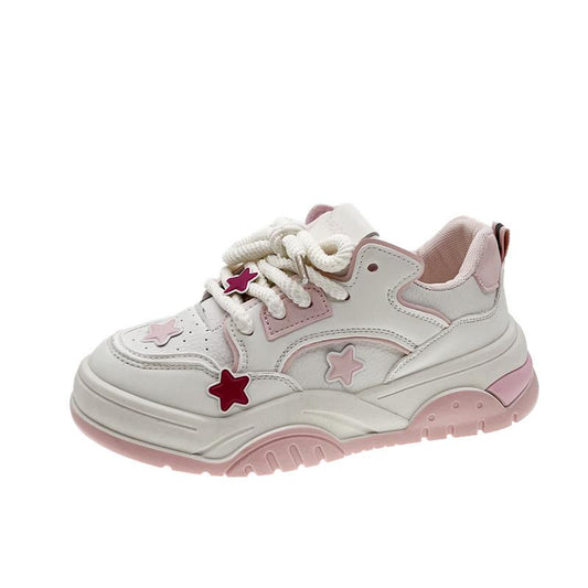 Brand original dopamine star white shoes for women 2024 spring new fashion versatile thick-soled sports and casual shoes Running Sneakers