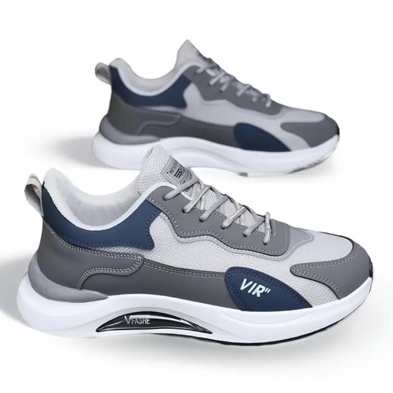 PINOYPES high quality menrunning shoes breathable high quality light weight running sneaker men sports shoes korea style new design men shoes mesh leather shoes brathable comfortable man