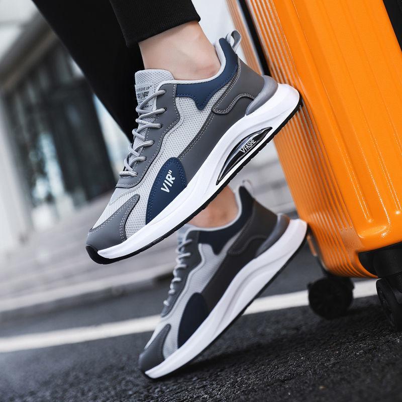 High quality men running shoes breathable high quality light weight running sneaker men sports shoes korea style new desigh men shoes mesh leather shoes breathable comfortable man