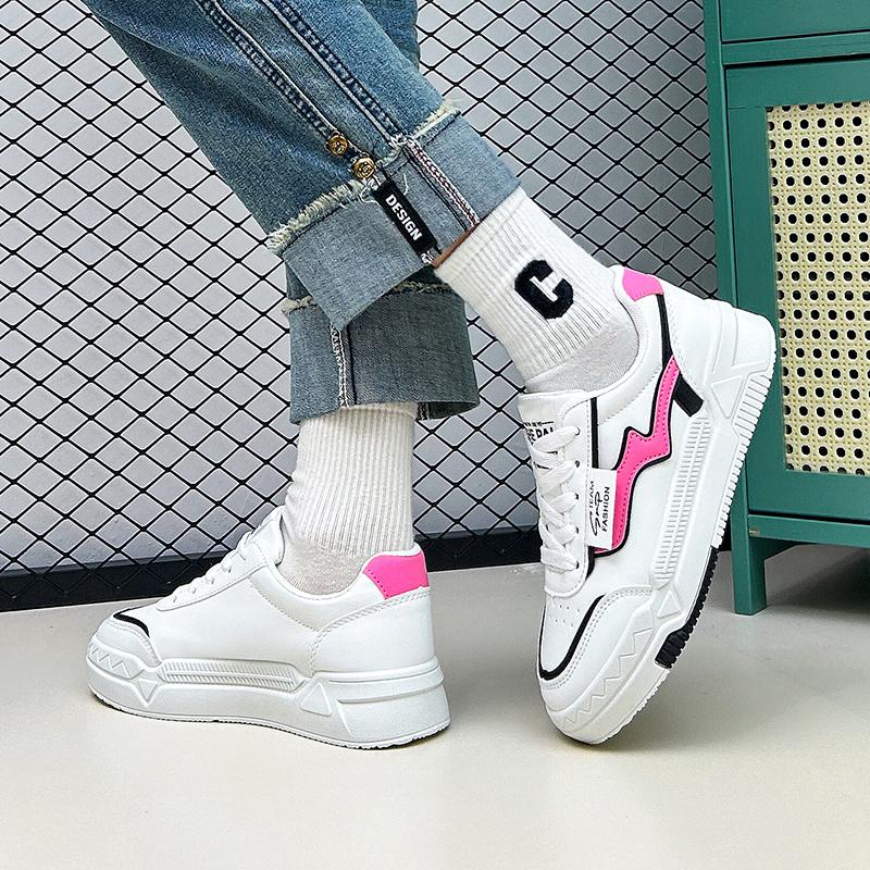 Pinoypeds 2024 Korean Fashion Style casual trainers Women's shoes flexible lightweight breathable calfskin Girl Footwear Walking Shoes Closed Sneakers Running Athletic Runner Training Sports Shoes