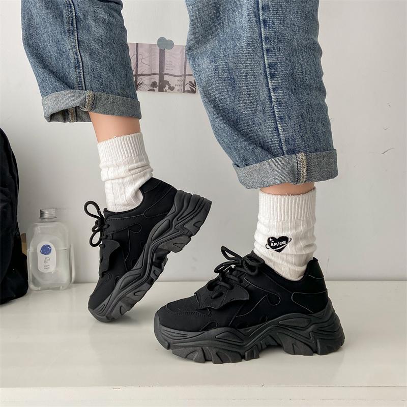 Pinoypeds 2024 korean fashion style women's shoes trendy design calfskin slip resistance lightweight Athletic Training Sneakers Girl Closed Footwear Sports Shoes Runner