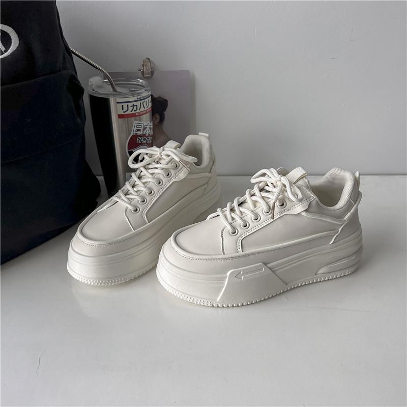 Brand thick-soled white shoes for women 2024 summer new small height-increasing women's shoes versatile popular casual sneakers Walking Shoes Girl Closed Footwear