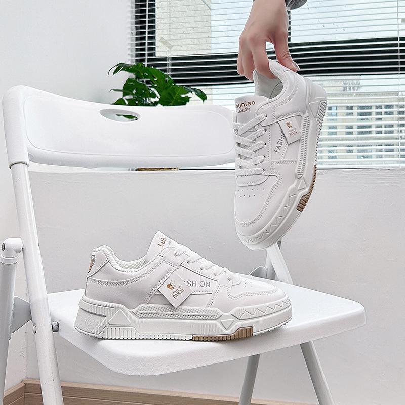 Pinoypedss 2024 Korean Fashion casual trainers Women's shoes Trendy Design Calfskin Lightweight Breathable Slip resistance Girl Closed Walking Shoes Running Footwear Sports Shoes Athletic Runner Training Sneakers af1 triple