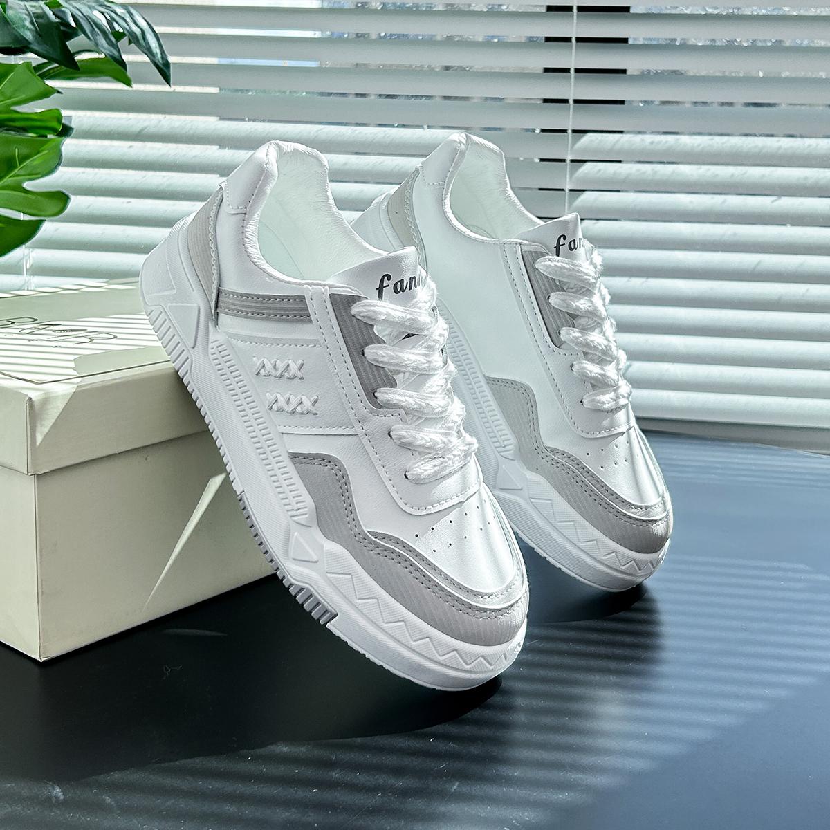 【+1Size】wheat ear small white shoes female new student all-match tick-soled shoes female net red explosive style sports shoes footwear trainer waling shoes runner training athletic running casual girls