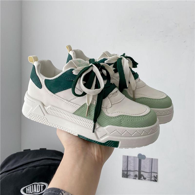 Pinoypeds 2023 hot selling korean fashion  women's shoes with trendy design calfskin Girl Closed Footwear Sneakers Walking Shoes Athletic Casual