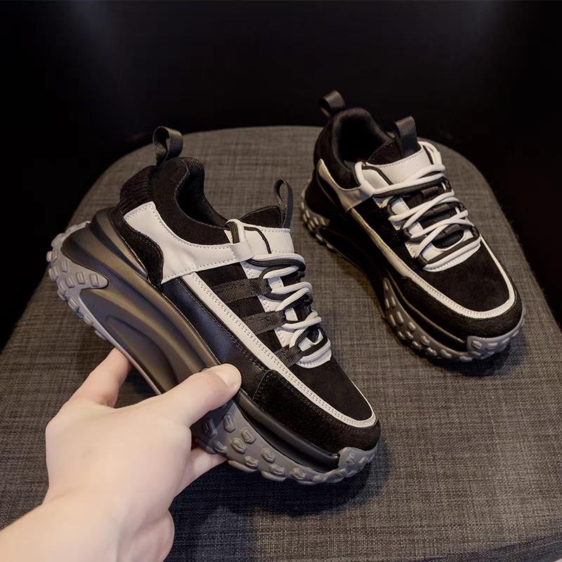 Thick-soled height-enhancing Forrest Gump shoes for women 2024 spring and autumn hot style ins trend super hot street dad shoes versatile casual non-slip Walking Shoes Footwear