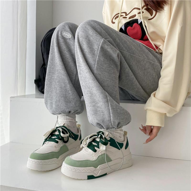 Pinoypeds 2023 hot selling korean fashion  women's shoes with trendy design calfskin Girl Closed Footwear Sneakers Walking Shoes Athletic Casual