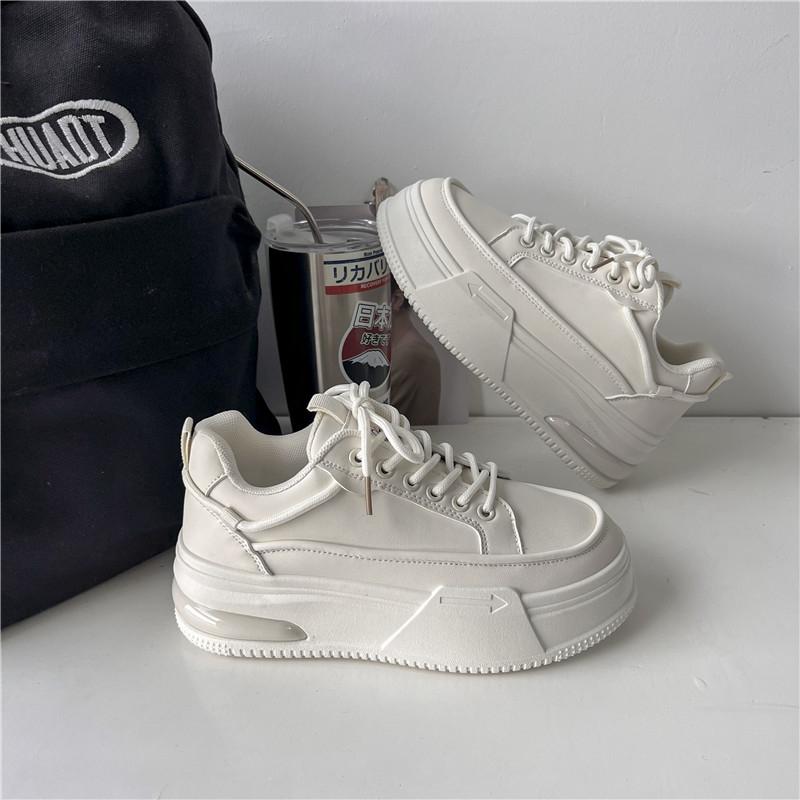 Brand thick-soled white shoes for women 2024 summer new small height-increasing women's shoes versatile popular casual sneakers Walking Shoes Girl Closed Footwear